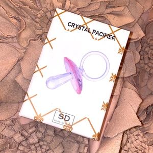 SIMON Design Crystal Pacifier Pink SD Collection NEW IN BOX